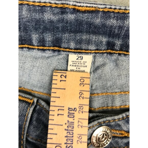 True Religion Jeans Womens 29 Low Rise Straight Light Wash Y2K - Picture 5 of 9